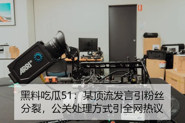 黑料吃瓜51：某顶流发言引粉丝分裂，公关处理方式引全网热议